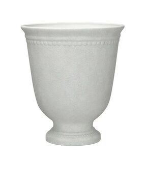 My Texas House Asti Urn Resin Planter - White, 16" Dia x 18.1" H